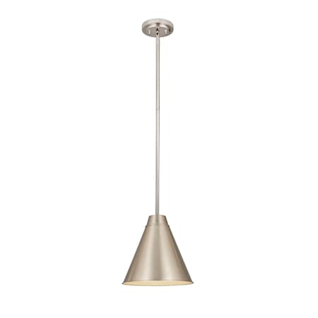 Z-Lite Eaton 1 Light Pendant, Brushed Nickel 6011P12-BN